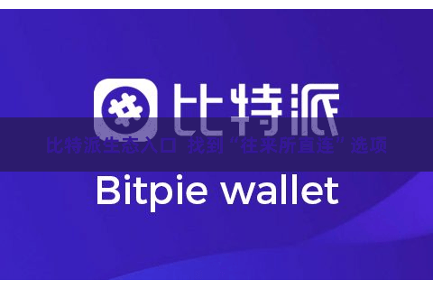 比特派生态入口 找到“往来所直连”选项
