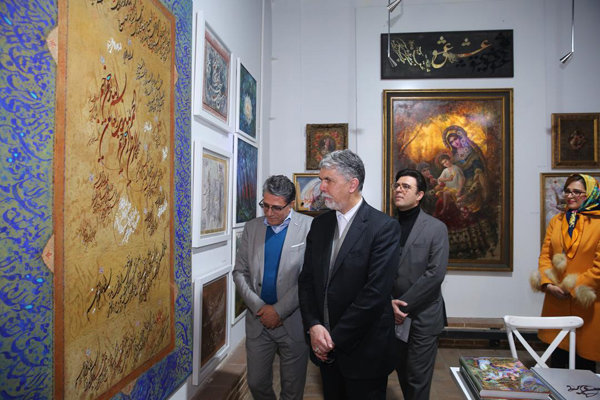 دومین بازدید وزیر ارشاد از جشنواره هنرهای تجسمی فجر