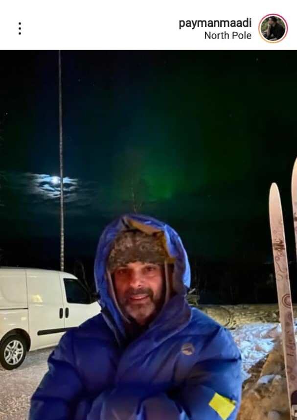 پیمان معادی  درسرمای منفی ۲۸ درجه قطب شمال