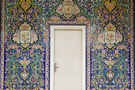 نمونه سازی کاشی‌نگاره کاخ گلستان